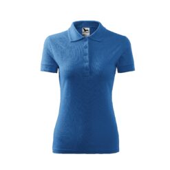 Женская поло-футболка PIQUE лазурная синяя