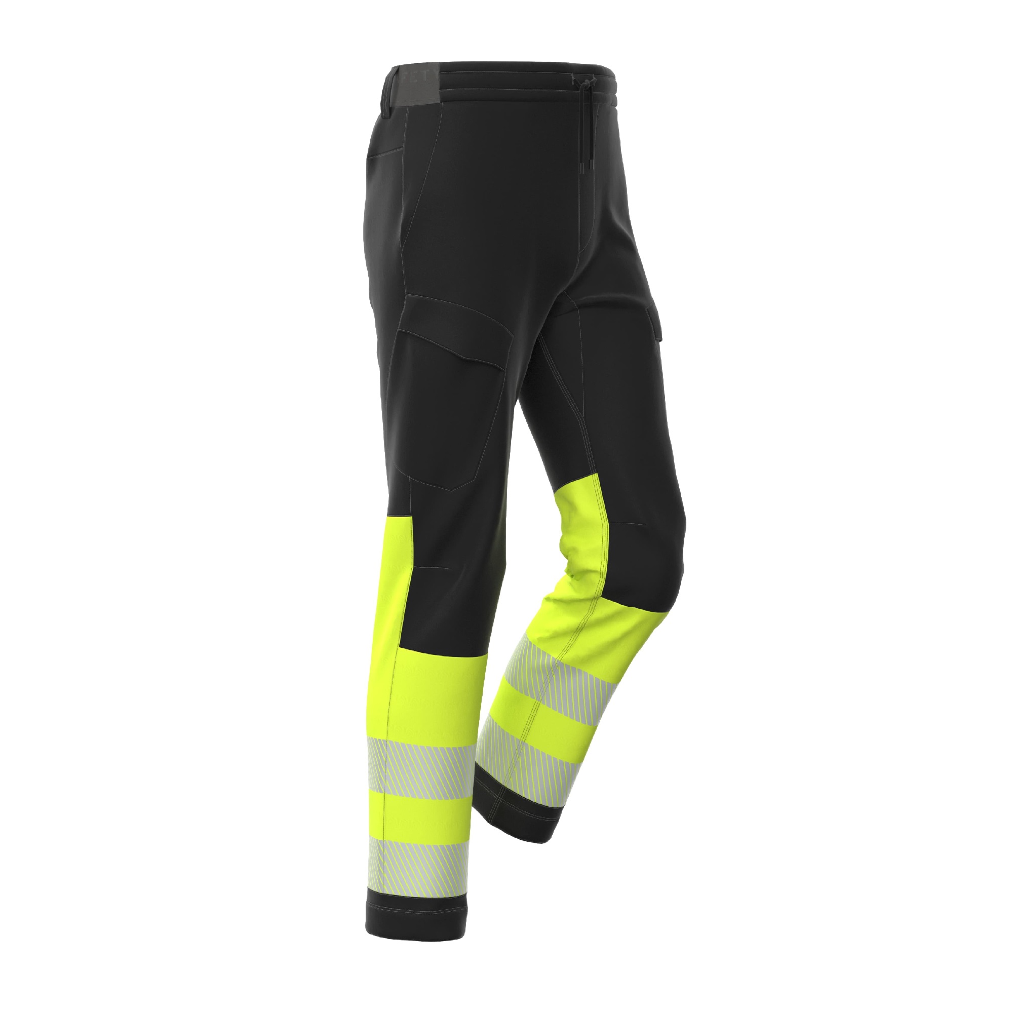 Work trousers Comfort black/yellow stretch - Image 4