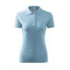 Женская поло-футболка PIQUE небесно-синяя