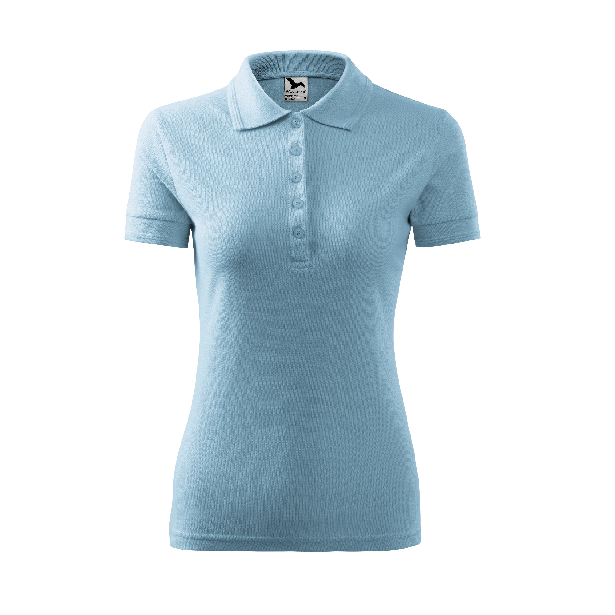 Женская поло-футболка PIQUE небесно-синяя
